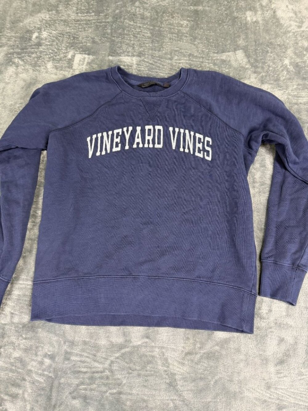 Vineyard Vines Womens Blue Logo Crewneck Pullover Sweatshirt Size XS